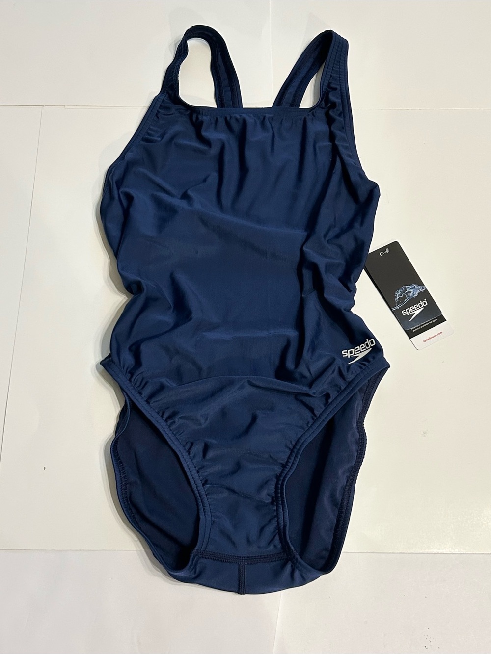 Speedo PRO LT one piece Womens competitive racing swimsuit navy blue size 10/36